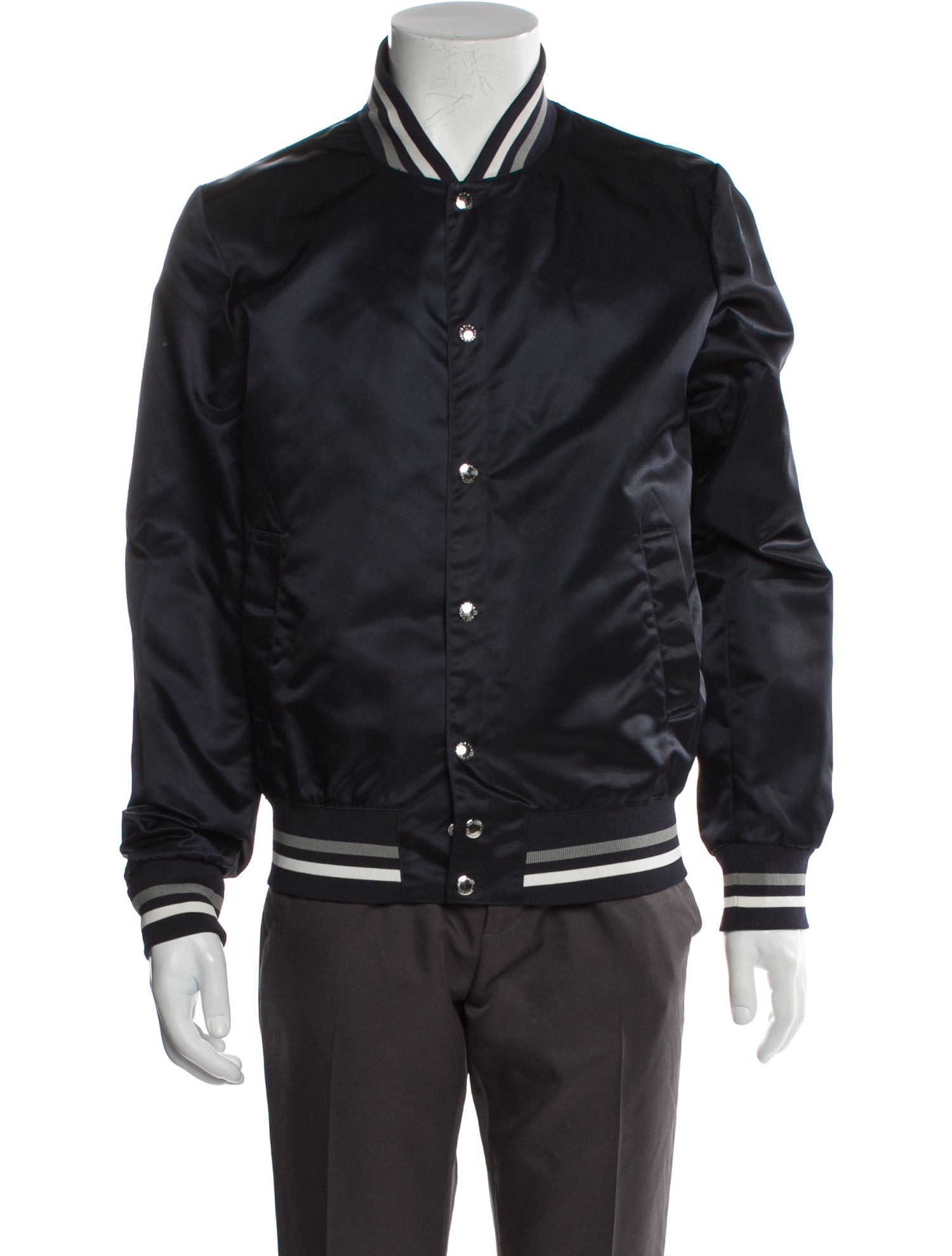 Maison Kitsuné Striped Bomber Jacket